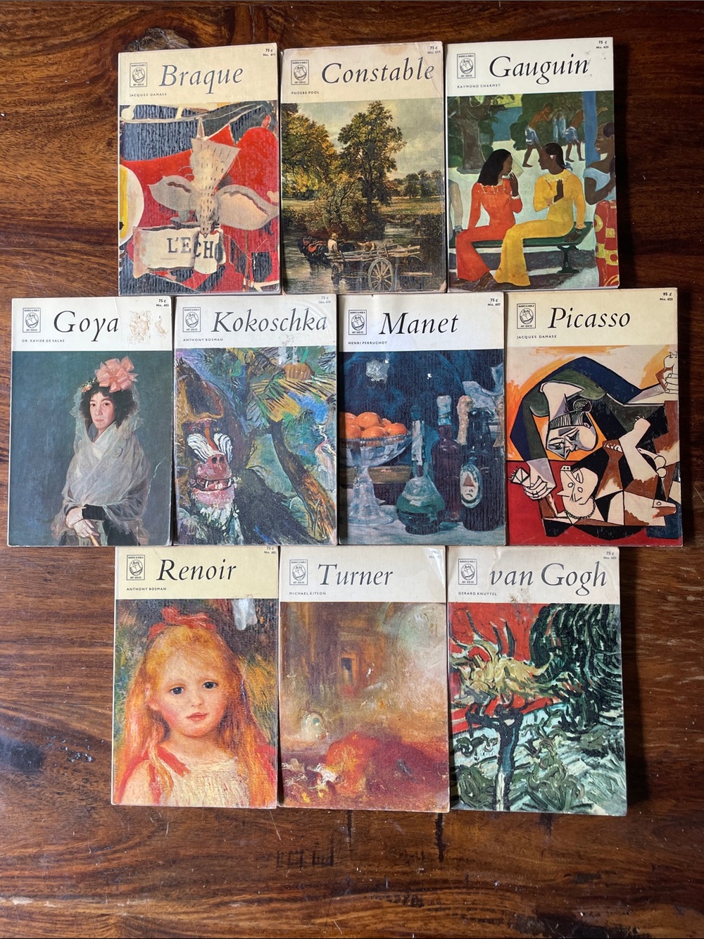 10 Barnes & Noble Art Series Vintage Small Books Manet Picasso Renoir Van Gogh